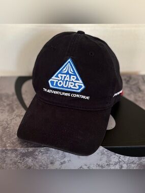 Disney Star Tours Hat Adventures Continue Black Starspeeder 1000 Cap Rare